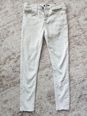 White Ankle Crop Women's Jeans